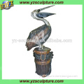 outdoor decoration lovely casting brass standing pelican statue